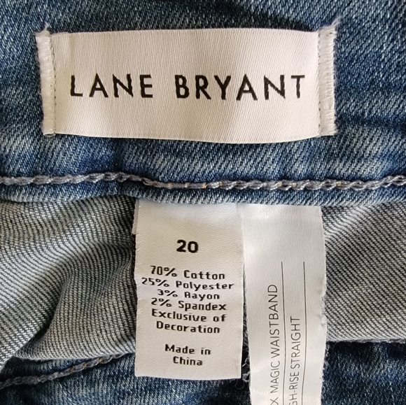 lace cuff crop denim - Picture 4 of 4